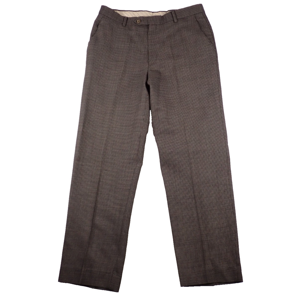 Vintage 60s 70s Mens Houndstooth Wool Pants Berle Tailored 32x30 Grandpacore